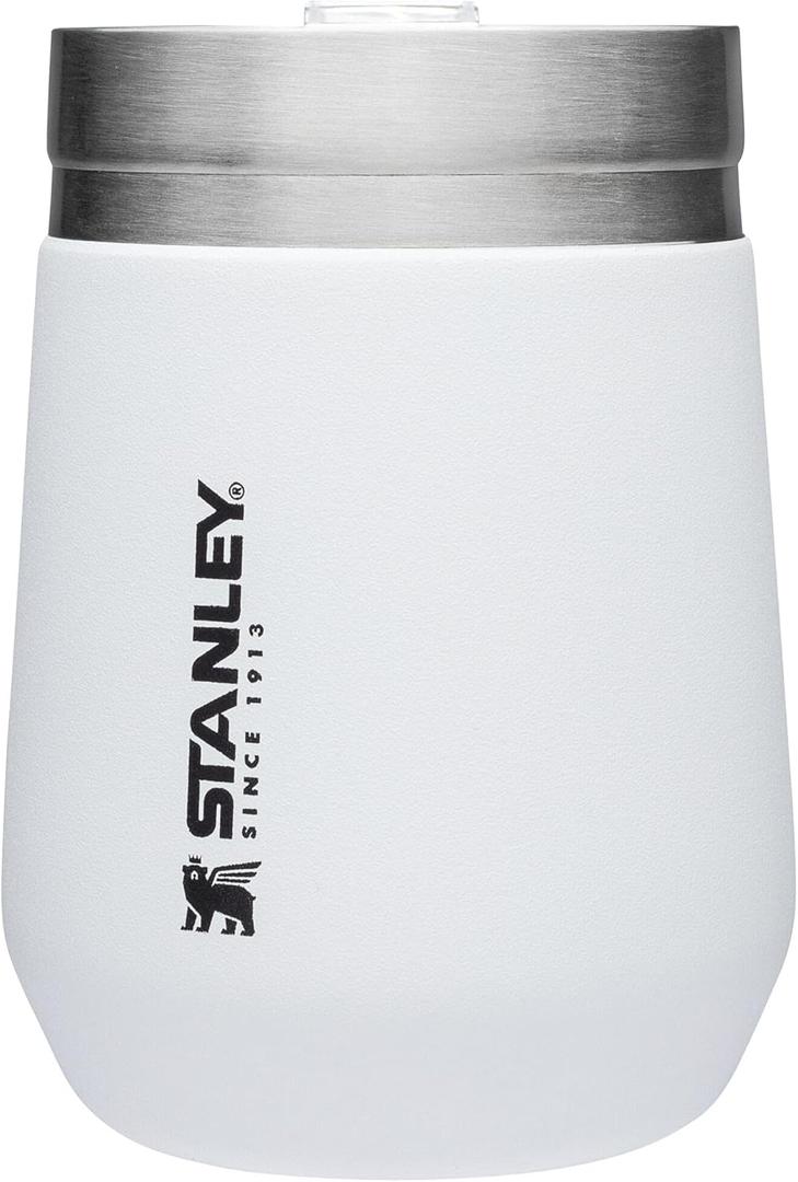 Stanley GO Everyday Wine Tumbler 10 oz | Press Fit Drink Through Lid | Beverage, Coffee, and Cocktail Cup | Insulated Stainless Steel Wine Glass | BPA-Free | Polar