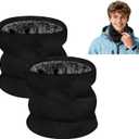 Winter Neck Warmer Gaiter: Windproof Thick Fleece Lined Warm Neck Scarf for Skiing Cycling Snowboarding for Men Women (Black)