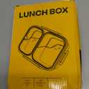 Stainless Steel Lunch Box with 2 Compartments, Leakproof, 30.5 oz Food Storage Containers, Bento Box for Adults,Men,Women(Beige)