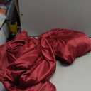 10x10ft Wrinkle Free Burgundy Backdrop Curtain for Parties Soft Fabric Drapes Wedding Curtain Backdrop for Birthday Party Decorations Background for Photography 5x10ft, 2 Panels