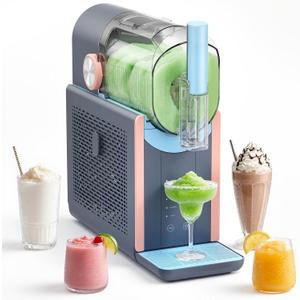 Slushie Machine for Home, 66oz Smart Frozen Drink Maker, 5 Programs & Clean Mode, No-Ice-Needed Slushy Maker for Margaritas, Smoothies, Milkshakes, Cocktails, and Soft Serve Ice Cream (Peach)