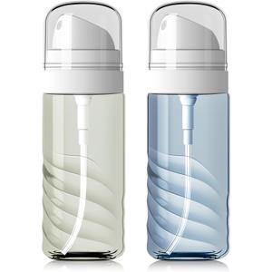 2 Pack 60ML Small Spray Bottle, Portable Refillable Travel Spray Bottle for Hair, Cleaning, Beauty, Fine Mist, Leak Proof, Lt. Blue and Lt. Green