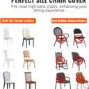 VEVOR 50 Pcs Flat-Front Chair Covers Polyester Spandex Stretch Slipcovers for Wedding Party Dining Banquet, Black