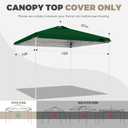10x10ft Replacement Canopy Top with Air Vent, Waterproof & UV Protection Canopy Tent Top Cover for Straight Leg Canopy Frame - for Outdoor, Patio, Event, Trade Show (Green, 10x10ft)