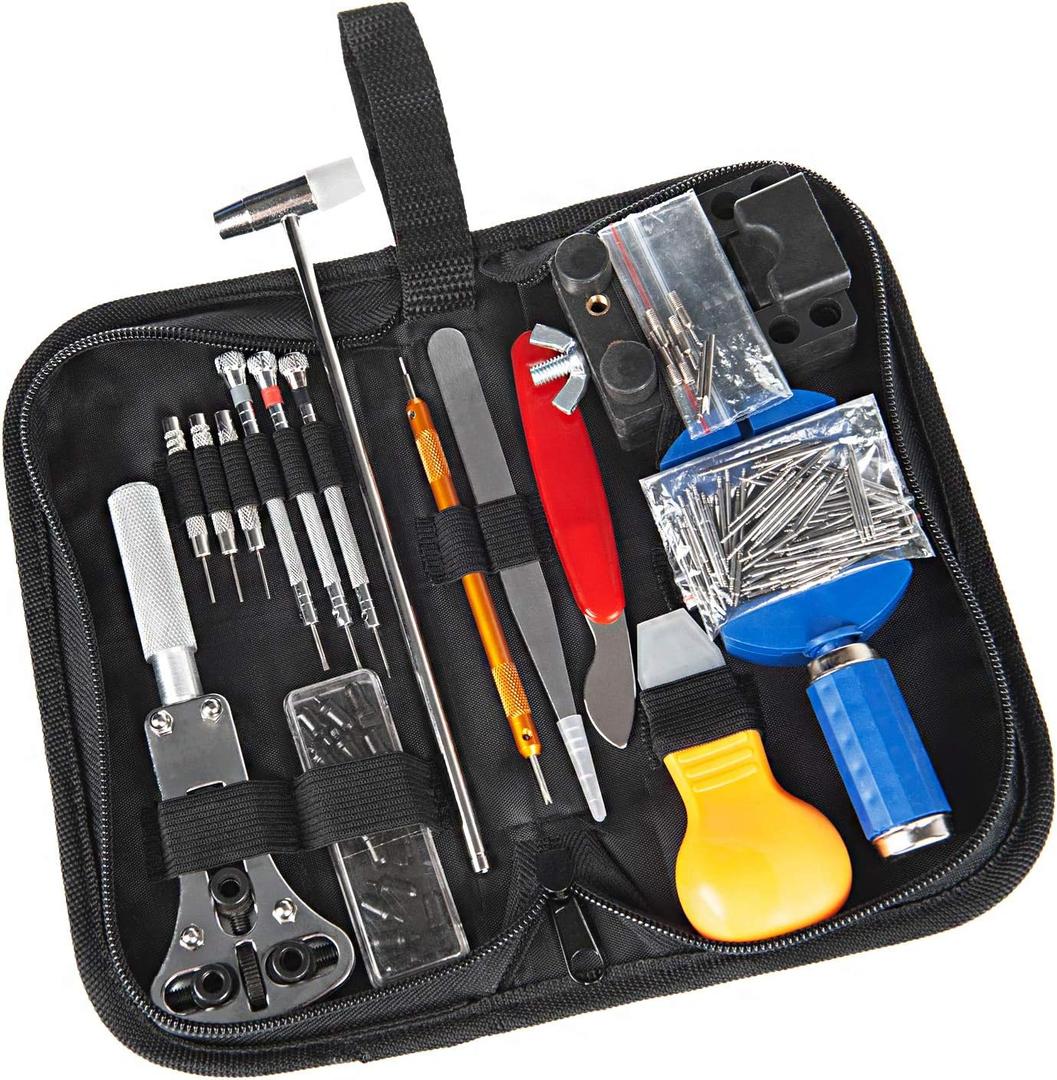 BOBO BIRD Watch Repair Tool Kit 147 PCS Professional Spring Bar Watch Band Link Pin Tools Set with Carrying Case