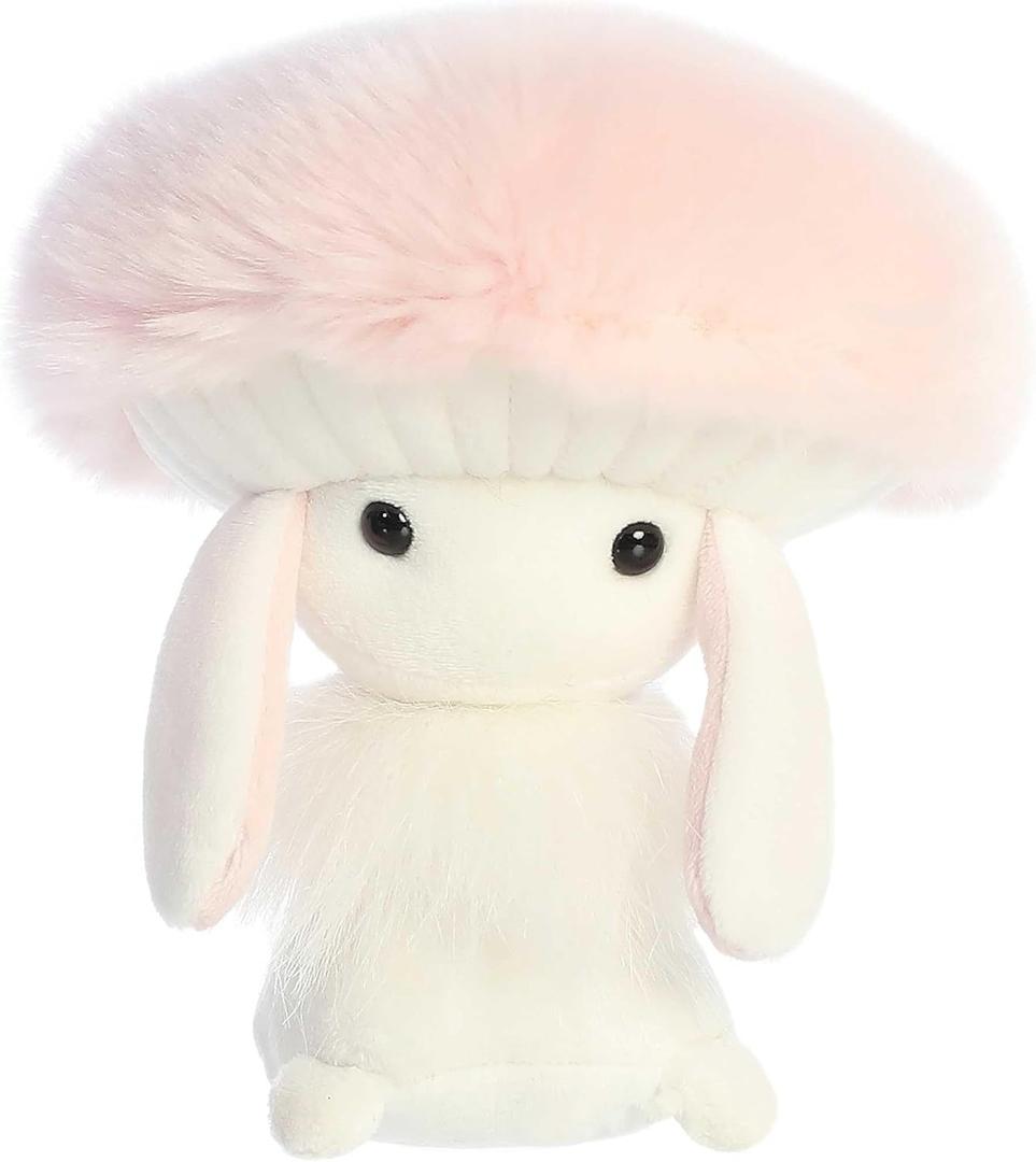 Aurora Vibrant Spring Fungi Friends Stuffed Animal - Decorative Companion - Endless Fun - Pink 6 Inches