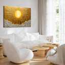 Boho Sun Canvas Wall Art Bohemia Minimalism Golden Abstract Sunrise Sunset Modern Luxury Painting Picture Wall Decor Poster Print Artwork for Living Room Bedroom Office Home Decoration