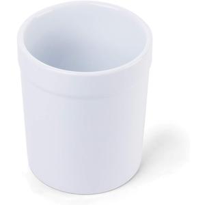 Fox Run Utensil Holder, White Stoneware 4.75 x 4.75 x 5.5 inches