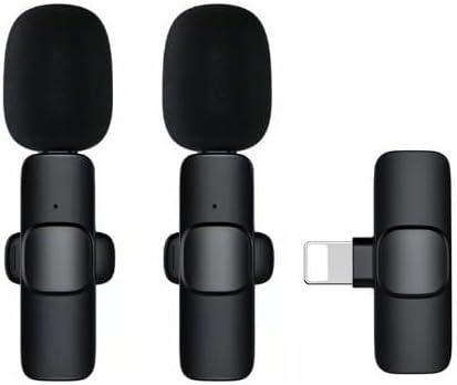 Microphone Wirelessbluetooth Mini Live Streaming Wireless Lavalier Microphone - Noise Reduction, Compatible with Multiple Devices (K1Apple Interface)