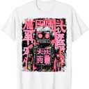 Hip Hop Y2K Vintage Hipster Edgy Urban Streetwear Robot T-Shirt (Small, Black)