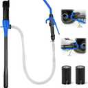 HORUSDY Portable Battery-Operated Fuel & Water Transfer Pump, 2.2GPM Automatic Siphon Pump for Gas Can & Tank, Handheld Liquid (Blue)