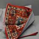 YJ.GWL Area Rugs for Living Room 4x6 Machine Washable Rugs for Bedroom, Non Slip Floral Vintage Rug Indoor Carpet, Stain Resistant Throw Rug for Dining Room Kitchen, Orange-Red