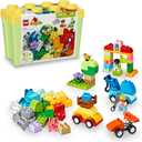 LEGO DUPLO Classic Cars and Trucks Brick Box Playset, Educational STEM Toy, Preschool Toy Building Set for Toddlers Aged 18 Months Plus, Learning Toy to Develop Fine Motor Skills, 10439