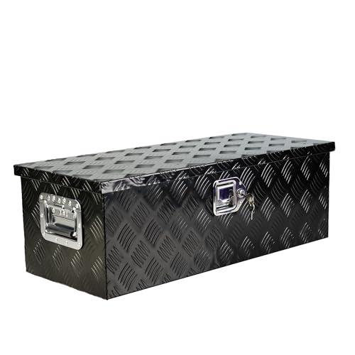 CuisinSmart 30" Truck Tool Box, Heavy Duty Aluminum Waterproof Trailer Tool Box, RV Storage Organizer, Underbody Truck Bed Toolbox with Side Handle, Lock and Keys