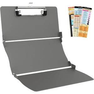 Trustnice Nursing Clipboard Foldable DIY Edition Medical Cheat Sheets Aluminum 3 Layers Foldable Clipboards Pocket Size Profile Clip Nurse Clipboards Notepad for Nurses Students, Teachers, Coaches