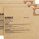 3 Pack DEWALT Dust Bag DXVA19-4102, for 12-16 Gallon Wet/Dry Vacuum, Filter Bag Compatible with DXV12P DXV14P DXV16P DXV16PA DXV16S