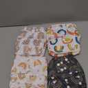 HappyFlute 9 Sets Newborn Baby Cloth Pocket Diapers Adjustable Reusable for Baby Boys and Girls(6-33 pounds,0-3 Years),One Wet Bag+4Diapers and 4Inserts (AD06)