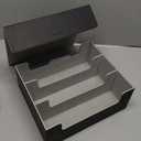 Mlikero Card Deck Case for Trading Cards 1800+, Trading Card Storage Box Fits Toploader and Magnetic Card Holder, Leather Magnetic Closure Deck Box Fit for MTG, TCG (A-3 Row XL, A1-Black)