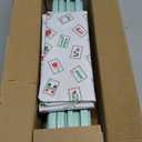50cm Mahjong Racks with Pushers, Mint Green Wooden American Mahjong Tile Pushers & Racks Set of 4, with White Printed Mahjong Racks Drawstring Bag, Mahjong Accessories, 50 x 6.5 x 2.7 cm