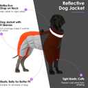 Full Body Dog Coat - Warm Fleece Jacket for Small Dogs, Turtleneck Winter Coats with Harness, Reflective Dog Snowsuit Windproof Puffer Jackets with Legs for Pug, Jack Russel, Orange S