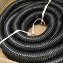 Pond Hose 1-1/2"ID × 50ft Black Corrugated Flexible Pump Tubing & 2 Clamps
