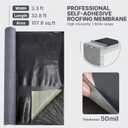 50 Mil EPDM Rubber Roofing Materials Roll 39 in x 32.8 ft