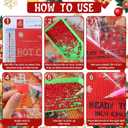 Kosiz 6 Pcs Christmas Diamond Art Kits Christmas Diamond Painting Kits for Adults Gingerbread Man House Train DIY Cartoon 5d Rhinestones Crafts with Tools for Home Wall Decoration Holiday Gifts