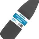 RAINHOL Iron Board Cover with Padding, Extra Thick Heavy Duty Aluminum Coated Ironing Board Cover, Scorch and Stain Resistant, Elastic Edge, Standard Size 15"x54", Black