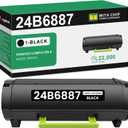 24B6887 Black Toner Cartridge (with Chip) Replacement for Lexmark 24B6887 Toner Cartridge High Yield Works with M3250 XM3250 Series Printer (1 Pack, 22,000 Pages)