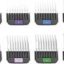 Wahl Pro Animal Stainless Steel Attachment Combs - 8 Cutting Lengths - Color-Coded Dog & Cat Clipper Guides - Animal Grooming Essentials - Snag-Free Cutting - Multicolor 2