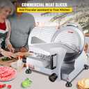 VEVOR Commercial Meat Slicer, 10 inch Electric Food Slicer, 240W Frozen Meat Deli Slicer, Premium Chromium-plated Steel Blade Semi-Auto Meat Slicer For Commercial and Home use