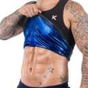 Kewlioo Men's Heat Trapping Pullover Sweat Enhancing Vest - Sauna Suit Shirt Compression Vest Shapewear Top for Gym Exercise (Black)