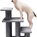 Furhaven Steady Paws Multi-Step Pet Stairs for High Beds & Sofas - Gray, 3-Step
