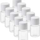 uxcell Plastic Lab Chemical Reagent Bottle, 5ml/0.17oz Wide Mouth Sample Sealing Liquid Storage Container, Transparent 10pcs