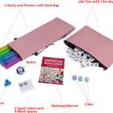 American Mahjong Set with Storage Bag, 166 White Tiles, 4 All-in-One Rack/Pushers, Mahjong Tiles Set (Ma Jong, Mah-Jongg, Majiang), 1.2 X 0.9 X 0.5 Inches