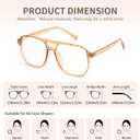 FEISEDY Blue Light Reading Glasses for Woman Men, Fashion Square Pilot Computer Glasses, Anti Eyestrain Glare Readers B0318