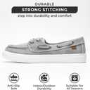 Project Cloud Sneakers for Women - Memory Foam Spring Shoes for Women Footwear - Slip-On Boat Shoes - Non Slip Fashion Sneakers - Lightweight Loafers (Seasalt, Gray, 9)