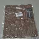 Womens Scoop Neck Ribbed Short Sleeve Tops Fitted T Shirt Slim Fit Casual Summer Basic Tee (Brown, XL)