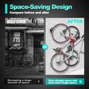 2 x Swivel Bike Wall Mount- 4 Pack Garage Wall Mount Hangers, Space-Saving Swivel Design for Bikes, load capacity up to 66 lbs for garage or indoor storage and organization