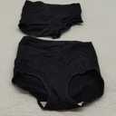 YDQ Womens High Waisted Cotton Underwear 4 Pack Tummy Control Panties Ladies Post Partum Compression Postpartum, Black, Size: M