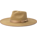 FLUFFY SENSE. Unisex Wide Brim Sun Hat Straw Panama Rancher Fedora Hat for Men Beach Hat for Women (Size M)