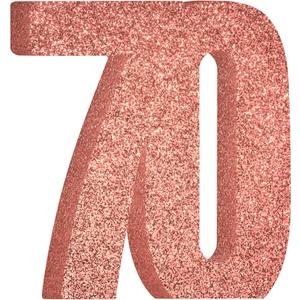 70th Birthday Decorations for Women,70th Anniversary Decorations,Rose Gold Glitter 70th Birthday Party Centerpieces for Table Decorations,70 Table Topper Decor