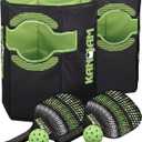 Kan Jam Pack n Go Pickleball Portable 4 Player Pickle Ball Outdoor Game with 2 Paddles and 2 Balls