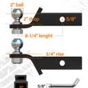 DEEAGLE 2 inch Ball Hitch with Pin, Heavy Duty Steel Receiver Hitches, Trailer Ball Hitch Fits 2 inch Receiver, 6000lbs, 2 in Drop