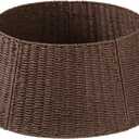 OIAHOMY Christmas Tree Collar, Wicker Holiday Tree Skirt & Stand Base Cover,Paper Rope Christmas Decor, Brown-24 inch (Large)