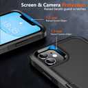 SPIDERCASE Shockproof for iPhone 11 Case,[10 FT Military Grade Drop Protection],with 2 pcs[Tempered Glass Screen Protector+Camera Lens Protector] Heavy Duty Full-Body Protective Phone Case, Black