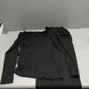 LILLUSORY Womens Boat Neck Long Sleeve Side Ruching Asymmetric Hem Top Wide Leg Pants 2 Piece Casual Lounge Set with Pockets (Small, Black)