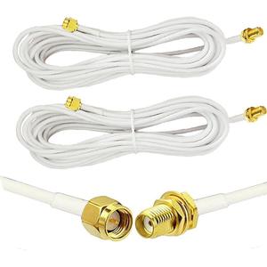 CORONIR 33ft SMA Extension Cable SMA Male to SMA Female WiFi Antenna Extension Cable for Wireless LAN Router Bridge & Cellular Antenna Wireless Network Card Security IP Camera - White