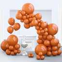 Burnt Orange Balloons, 150 pcs Different Sizes Pack of 18 Inch 12 Inch 10 Inch 5 Inch Terracotta Balloon Garland Arch Kit for Thanksgiving Halloween Fall Birthday Party Decorations