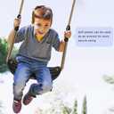SELEWARE Plastic Swing Seat, Non Slip Tree Swing Set with Adjustable Rope and 4 Carabiners, Heavy Duty Playground Swing Set Accessories for Kid Indoor Outdoor Backyard, Black, 2 Pack